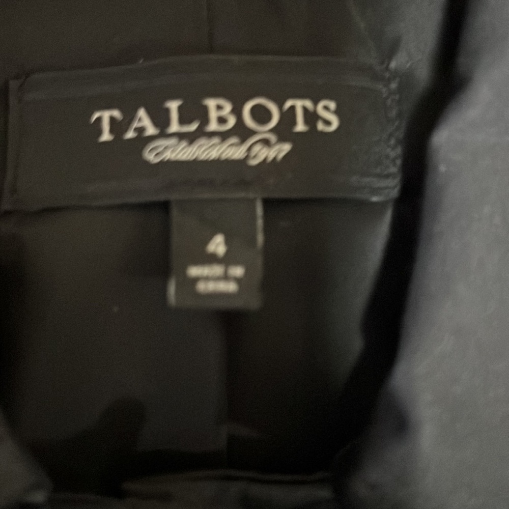 Talbots black ruffle front jacket - Picture 16 of 16